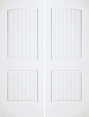 WDMA 36x96 Door (3ft by 8ft) Interior Swing Smooth 96in Santa Fe Hollow Core Double Door|1-3/8in Thick 1