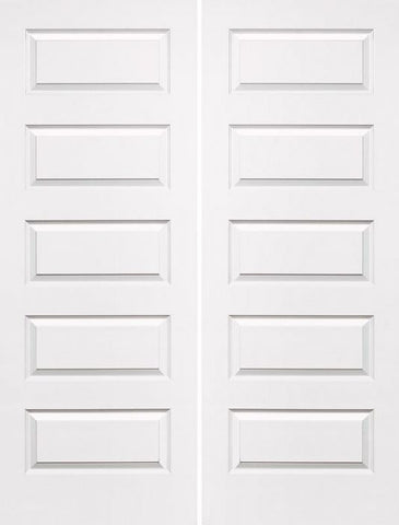 WDMA 36x96 Door (3ft by 8ft) Interior Barn Smooth 96in Rockport Solid Core Double Door|1-3/8in Thick 1