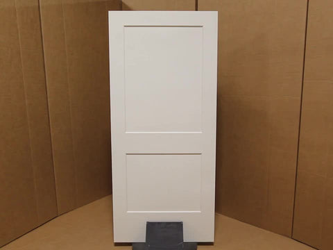 WDMA 36x96 Door (3ft by 8ft) Interior Barn Smooth 96in Monroe 2 Panel Shaker Solid Core Double Door|1-3/8in Thick 3