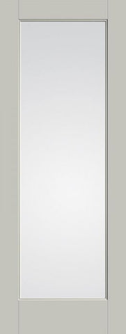 WDMA 36x96 Door (3ft by 8ft) Exterior Smooth 1 Lite 8ft0in Full Lite Flush-Glazed Fiberglass Single Door 1
