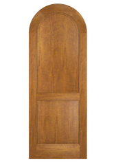WDMA 36x96 Door (3ft by 8ft) Exterior Swing Mahogany Round Top 2 Panel Transitional Home Style or Interior Single Door 2