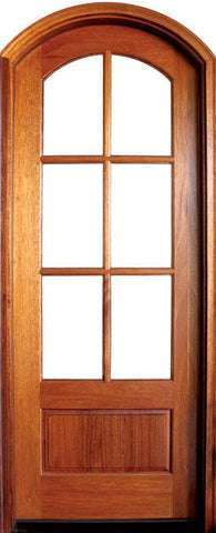 WDMA 36x96 Door (3ft by 8ft) Patio Swing Mahogany Tiffany TDL 6 Lite Single Door/Arch Top 1