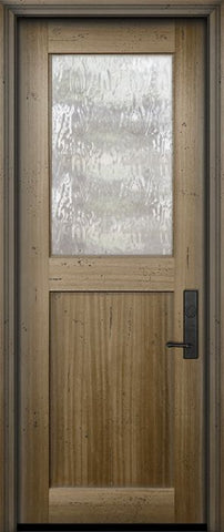 WDMA 36x96 Door (3ft by 8ft) Exterior Mahogany 36in x 96in Craftsman Tall 1 Lite 1 Panel Door 2