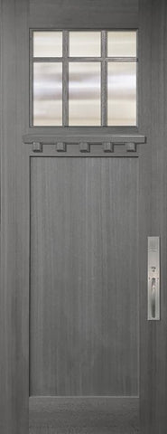 WDMA 36x96 Door (3ft by 8ft) Exterior Mahogany 36in x 96in Craftsman Marginal 6 Lite SDL 1 Panel Door 1