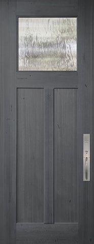 WDMA 36x96 Door (3ft by 8ft) Exterior Mahogany 36in x 96in Craftsman 1 Lite 2 Panel Door 1