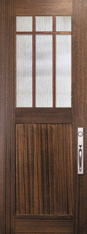 WDMA 36x96 Door (3ft by 8ft) Exterior Mahogany 36in x 96in Craftsman Tall Marginal 6 Lite SDL 1 Panel Door 1