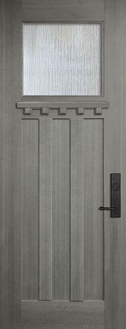 WDMA 36x96 Door (3ft by 8ft) Exterior Mahogany 36in x 96in Craftsman 1 Lite 3 Panel Door 1