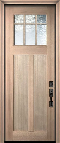 WDMA 36x96 Door (3ft by 8ft) Exterior Mahogany 36in x 96in Craftsman Marginal 6 Lite SDL 2 Panel Door 2