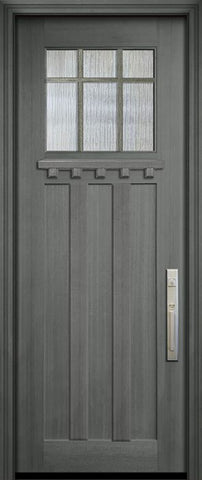 WDMA 36x96 Door (3ft by 8ft) Exterior Mahogany 36in x 96in Craftsman Marginal 6 Lite SDL 3 Panel Door 2