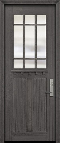 WDMA 36x96 Door (3ft by 8ft) Exterior Mahogany 36in x 96in Craftsman Tall Marginal 9 Lite SDL 2 Panel Door 2