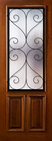 WDMA 36x96 Door (3ft by 8ft) Exterior Mahogany 36in x 96in 2/3 Lite Salado DoorCraft Door 1