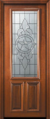 WDMA 36x96 Door (3ft by 8ft) Exterior Mahogany 36in x 96in 2/3 Lite Brazos Door 2