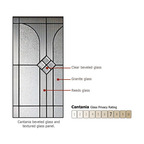 WDMA 36x96 Door (3ft by 8ft) Exterior Mahogany 36in x 96in Arch Lite Cantania Door 3