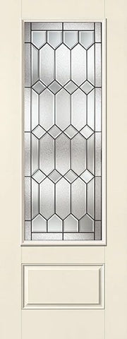 WDMA 36x96 Door (3ft by 8ft) Exterior Smooth Fiberglass Impact Door 8ft 3/4 Lite Crystalline 1