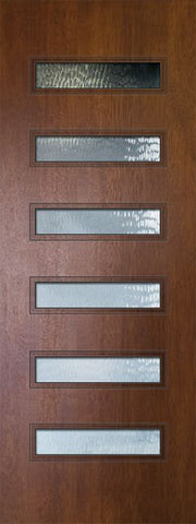 WDMA 36x96 Door (3ft by 8ft) Exterior Mahogany 36in x 96in Beverly Contemporary Door w/Textured Glass 1