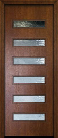 WDMA 36x96 Door (3ft by 8ft) Exterior Mahogany 36in x 96in Beverly Contemporary Door w/Textured Glass 2