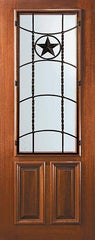 WDMA 36x96 Door (3ft by 8ft) Exterior Mahogany 36in x 96in 2/3 Lite Texan Door 1
