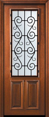 WDMA 36x96 Door (3ft by 8ft) Exterior Mahogany 36in x 96in 2/3 Lite St. Charles Door 2