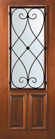 WDMA 36x96 Door (3ft by 8ft) Exterior Mahogany 36in x 96in 2/3 Lite Charleston Door 1