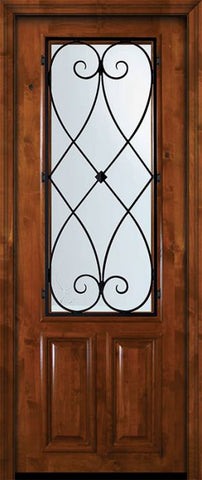 WDMA 36x96 Door (3ft by 8ft) Exterior Knotty Alder 36in x 96in 2/3 Lite Charleston Alder Door 2