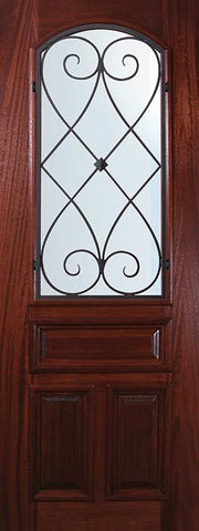 WDMA 36x96 Door (3ft by 8ft) Exterior Mahogany 36in x 96in Arch Lite Charleston Door 1