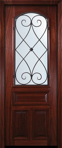WDMA 36x96 Door (3ft by 8ft) Exterior Mahogany 36in x 96in Arch Lite Charleston Door 2