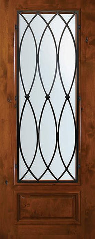 WDMA 36x96 Door (3ft by 8ft) Exterior Knotty Alder 36in x 96in 3/4 Lite La Salle Alder Door 1