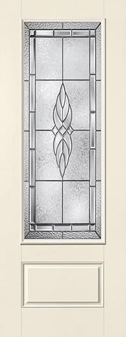 WDMA 36x96 Door (3ft by 8ft) Exterior Smooth Fiberglass Impact Door 8ft 3/4 Lite Kensington 1