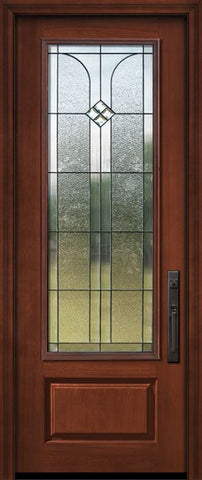 WDMA 36x96 Door (3ft by 8ft) Exterior Cherry 96in 1 Panel 3/4 Lite Cantania Door 1