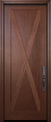 WDMA 36x96 Door (3ft by 8ft) Exterior Fir 96in Shaker X Panel Door 1