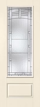 WDMA 36x96 Door (3ft by 8ft) Exterior Smooth Fiberglass Impact Door 8ft 3/4 Lite Maple Park 1