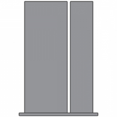 WDMA 38x80 Door (3ft2in by 6ft8in) French Fir 1501 Full Lite Exterior Door Sidelight 2
