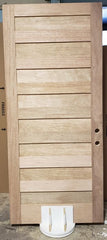WDMA 38x84 Door (3ft2in by 7ft) Exterior Swing Mahogany Modern Slim Panel Shaker Single Entry Door Sidelight 9