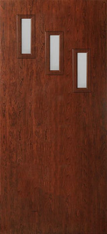 WDMA 42x80 Door (3ft6in by 6ft8in) Exterior Cherry Contemporary Modern 3 Lite Single Entry Door FC513 1