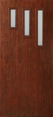 WDMA 42x80 Door (3ft6in by 6ft8in) Exterior Cherry Contemporary Modern 3 Lite Single Entry Door FC532 1