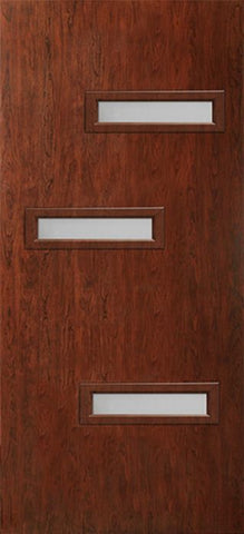 WDMA 42x80 Door (3ft6in by 6ft8in) Exterior Cherry Contemporary Modern 3 Lite Single Entry Door FC552 1