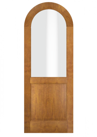 WDMA 42x80 Door (3ft6in by 6ft8in) Interior Swing Mahogany Round Top 1 Radius Lite 1 Panel Transitional Home Style Exterior or Single Door 2