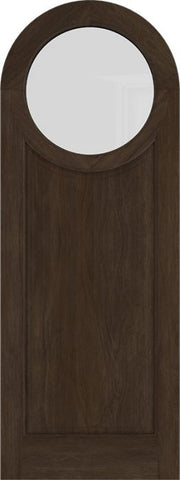 WDMA 42x84 Door (3ft6in by 7ft) Exterior Swing Mahogany Circle Round Top Full Lite Entry Door 1