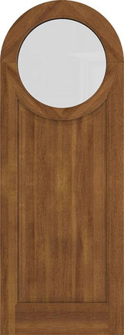 WDMA 42x84 Door (3ft6in by 7ft) Exterior Swing Mahogany Circle Round Top Full Lite Entry Door 2