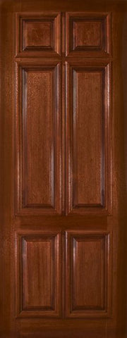 WDMA 42x96 Door (3ft6in by 8ft) Exterior Mahogany 42in x 96in 6 Panel DoorCraft Door 1