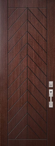 WDMA 42x96 Door (3ft6in by 8ft) Exterior Mahogany 42in x 96in Chevron Contemporary Door 1