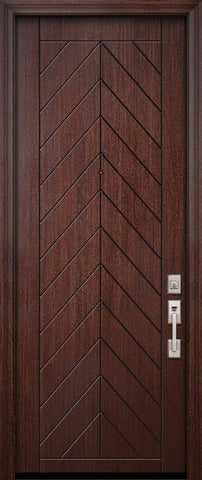 WDMA 42x96 Door (3ft6in by 8ft) Exterior Mahogany 42in x 96in Chevron Contemporary Door 2