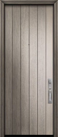 WDMA 42x96 Door (3ft6in by 8ft) Exterior Swing Mahogany 42in x 96in Square Top Plank Portobello Door 1