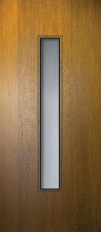 WDMA 42x96 Door (3ft6in by 8ft) Exterior Mahogany 42in x 96in Malibu Contemporary Door w/Textured Glass 1