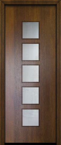 WDMA 42x96 Door (3ft6in by 8ft) Exterior Mahogany 42in x 96in Venice Contemporary Door w/Textured Glass 2