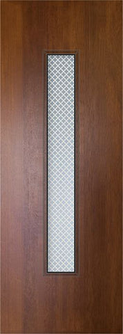 WDMA 42x96 Door (3ft6in by 8ft) Exterior Mahogany 42in x 96in Malibu Contemporary Door w/Metal Grid 1