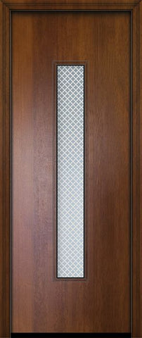 WDMA 42x96 Door (3ft6in by 8ft) Exterior Mahogany 42in x 96in Malibu Contemporary Door w/Metal Grid 2