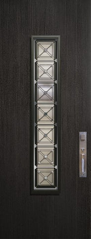 WDMA 42x96 Door (3ft6in by 8ft) Exterior Mahogany 42in x 96in Malibu Contemporary Door with Speakeasy 1