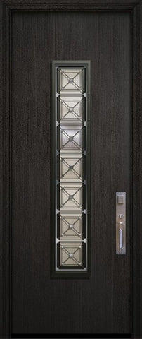 WDMA 42x96 Door (3ft6in by 8ft) Exterior Mahogany 42in x 96in Malibu Contemporary Door with Speakeasy 2