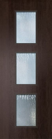 WDMA 42x96 Door (3ft6in by 8ft) Exterior Mahogany 42in x 96in Newport Contemporary Door w/Textured Glass 1